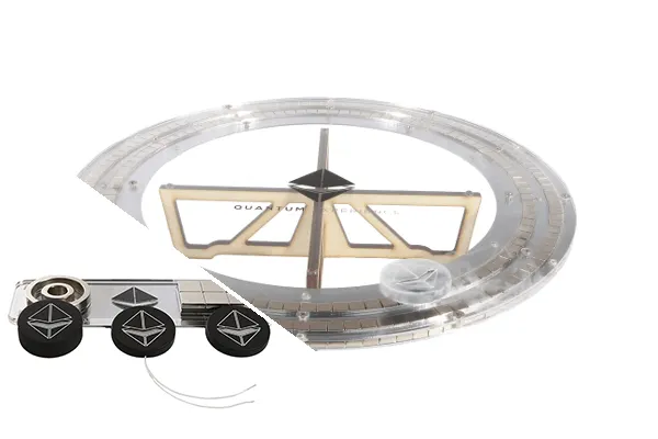 Mini maglev kit, 40 cm circular track on a wooden stand