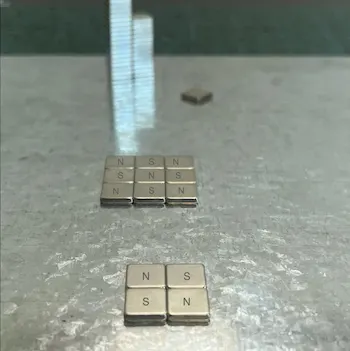 Magnets arranged in a matrix with alternating polarity for quantum locking